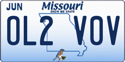 MO license plate OL2V0V