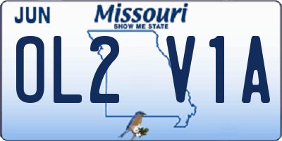 MO license plate OL2V1A