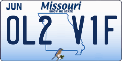 MO license plate OL2V1F