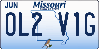 MO license plate OL2V1G