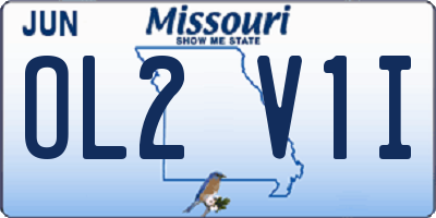 MO license plate OL2V1I