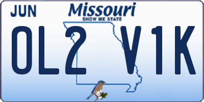 MO license plate OL2V1K