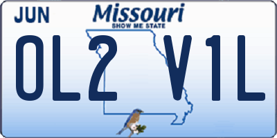 MO license plate OL2V1L