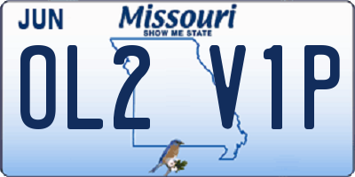 MO license plate OL2V1P