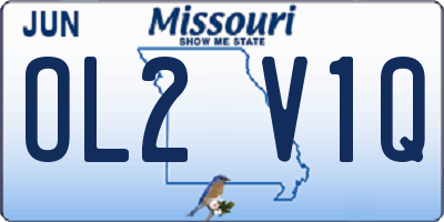 MO license plate OL2V1Q