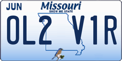 MO license plate OL2V1R
