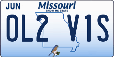 MO license plate OL2V1S