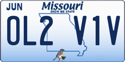 MO license plate OL2V1V