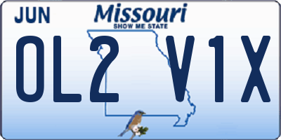 MO license plate OL2V1X