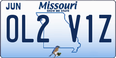 MO license plate OL2V1Z