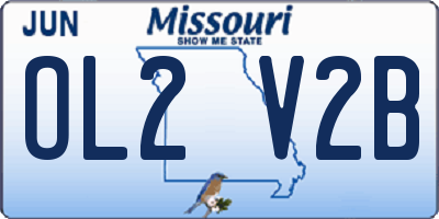 MO license plate OL2V2B
