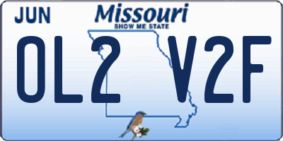MO license plate OL2V2F