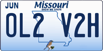 MO license plate OL2V2H
