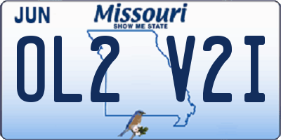 MO license plate OL2V2I