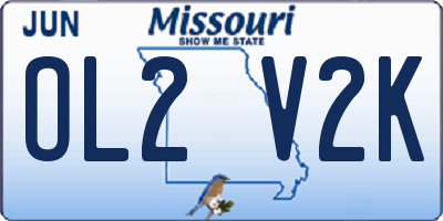 MO license plate OL2V2K