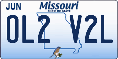 MO license plate OL2V2L