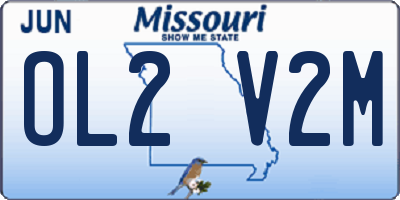 MO license plate OL2V2M