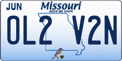 MO license plate OL2V2N