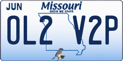 MO license plate OL2V2P