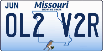 MO license plate OL2V2R