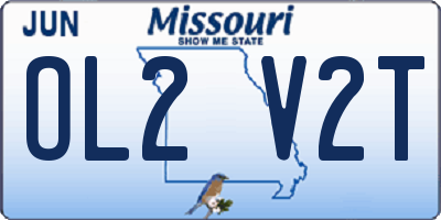 MO license plate OL2V2T
