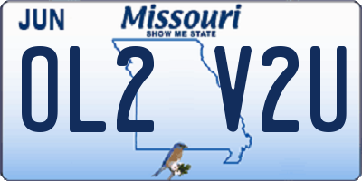 MO license plate OL2V2U