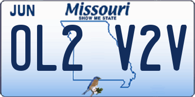 MO license plate OL2V2V
