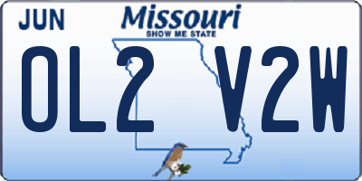 MO license plate OL2V2W