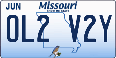MO license plate OL2V2Y