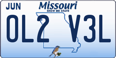 MO license plate OL2V3L