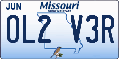 MO license plate OL2V3R