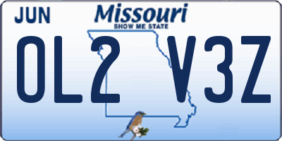 MO license plate OL2V3Z