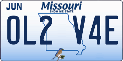 MO license plate OL2V4E