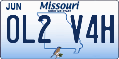 MO license plate OL2V4H