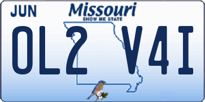 MO license plate OL2V4I