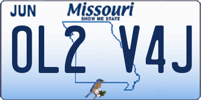 MO license plate OL2V4J