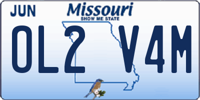 MO license plate OL2V4M