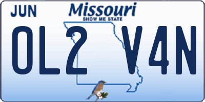 MO license plate OL2V4N