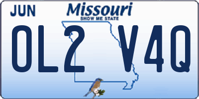 MO license plate OL2V4Q