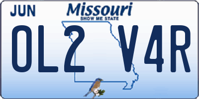 MO license plate OL2V4R