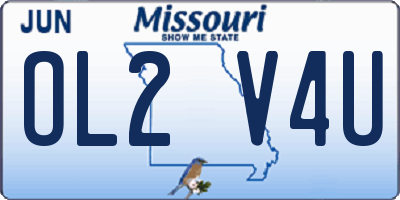 MO license plate OL2V4U