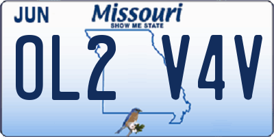 MO license plate OL2V4V