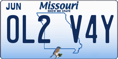 MO license plate OL2V4Y