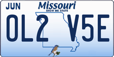 MO license plate OL2V5E