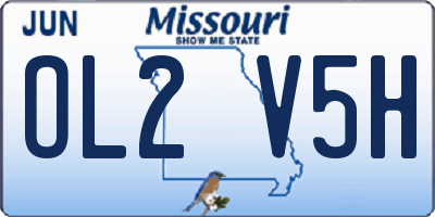 MO license plate OL2V5H