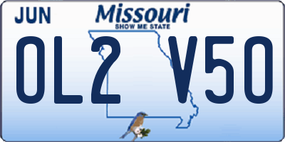 MO license plate OL2V5O