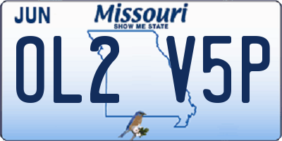 MO license plate OL2V5P
