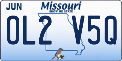 MO license plate OL2V5Q
