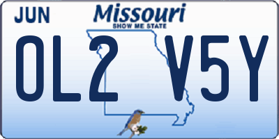 MO license plate OL2V5Y