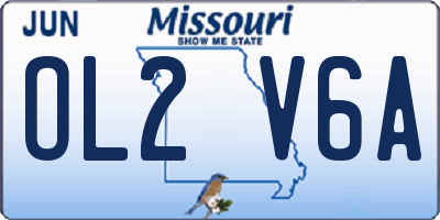 MO license plate OL2V6A